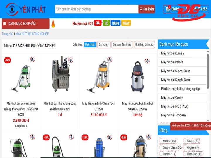 máy hút bụi công nghiệp tại TPHCM yên phát