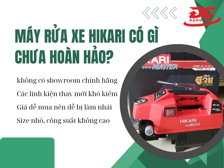 Những điểm thiếu xót của Máy rửa xe Hikari