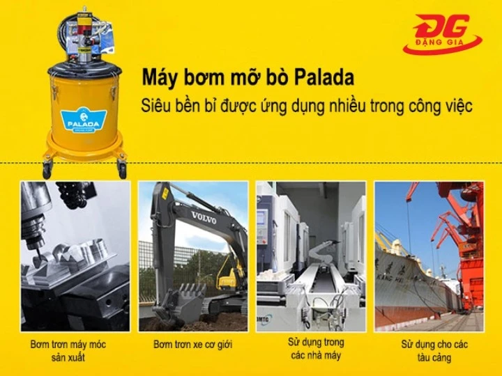 Ứng dụng của máy bơm mỡ Palada