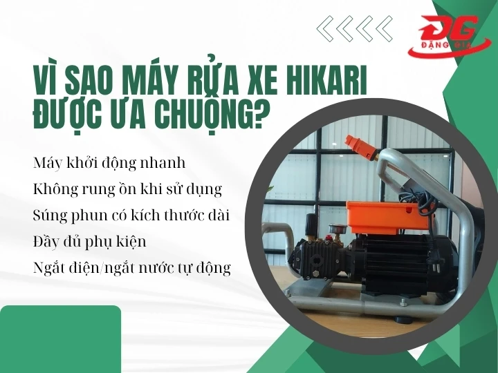Lý do vì sao máy rửa xe Hikari được ưa chuộng?