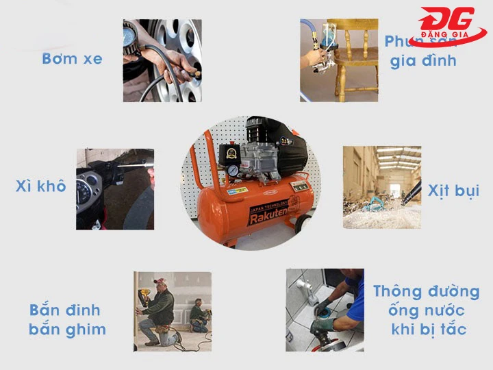 Ứng dụng của máy nén khí Rakuten