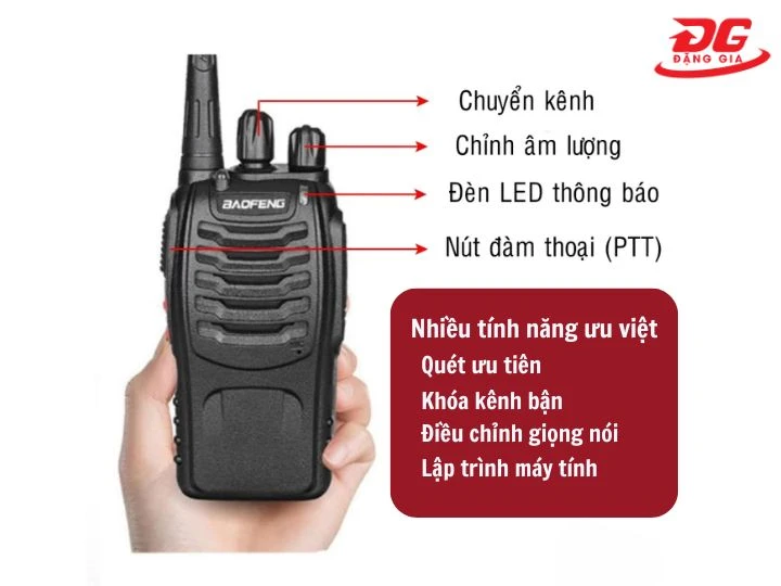 Bộ đàm Baofeng BF-888S có nhiều tính năng ưu việt