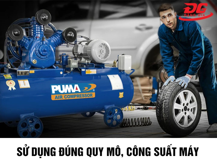 Sử dụng máy nén khí Puma