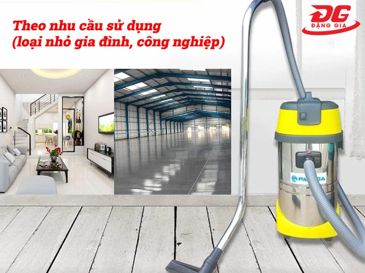 Theo nhu cầu sử dụng (loại nhỏ gia đình, công nghiệp)