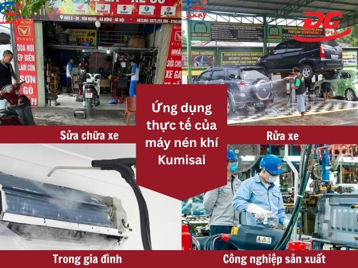 Những ứng dụng không thể thiếu của máy nén khí Kumisai