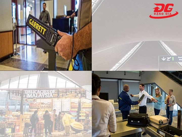 máy dò kim loại sân bay