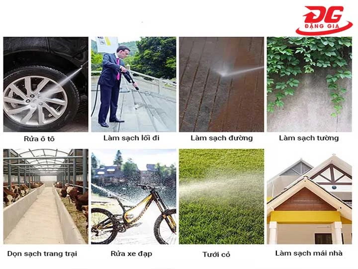 ứng dụng máy rửa xe cao áp Nhật Bản