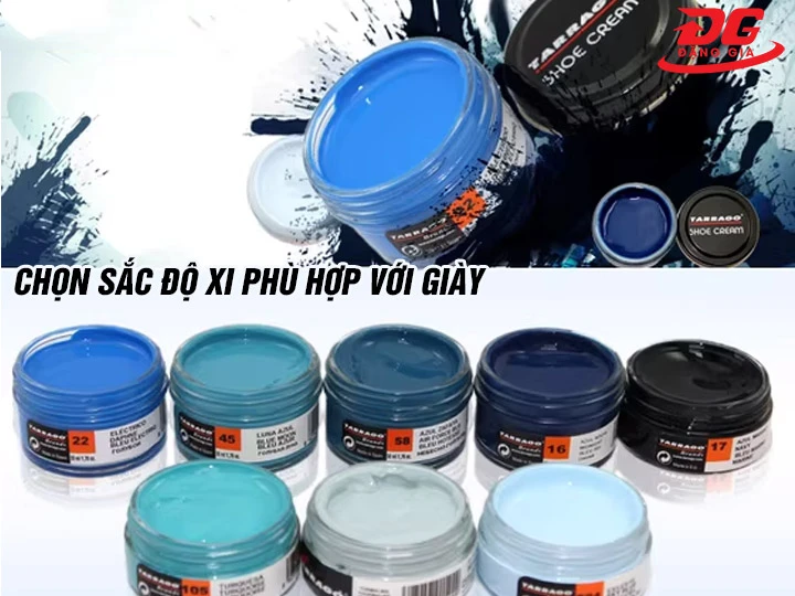 Chọn mua xi đánh giày màu xanh phù hợp