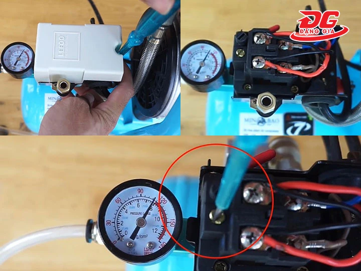 cách chỉnh rơ le áp suất máy nén khí
