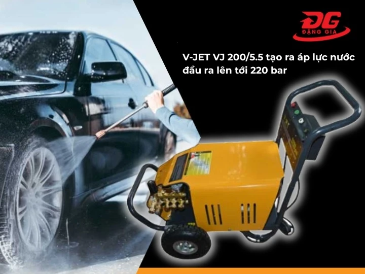 máy rửa xe V-JET VJ 200/5.5 hiệu suất cao
