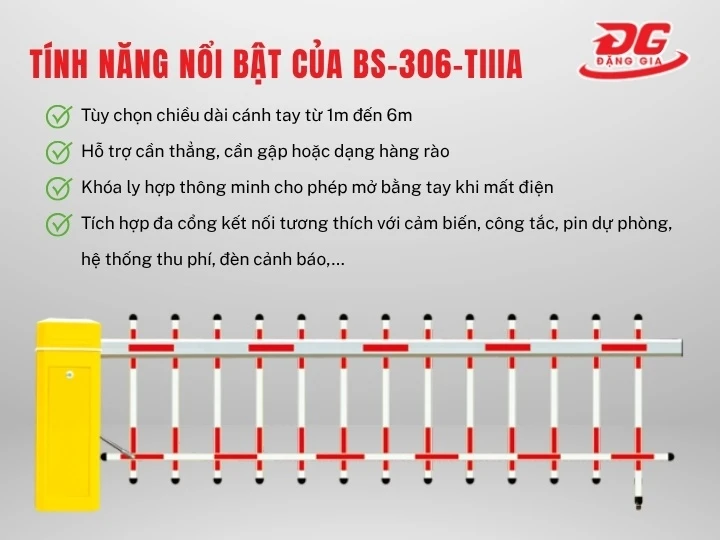 ưu điểm Barie tự động BS-306 TIIIA