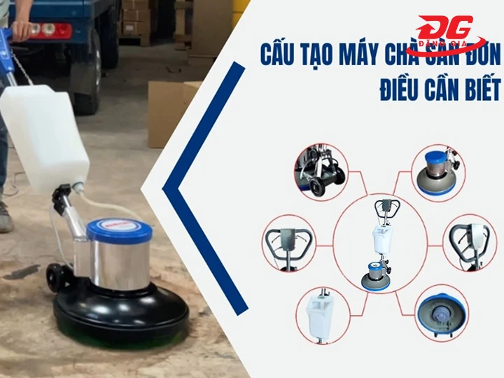 Cấu tạo của máy đánh sàn đơn