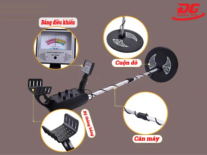 Cấu tạo của máy dò kim loại dưới lòng đất