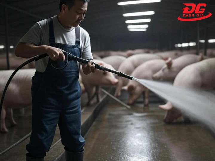 Máy rửa chuồng trại dễ dùng