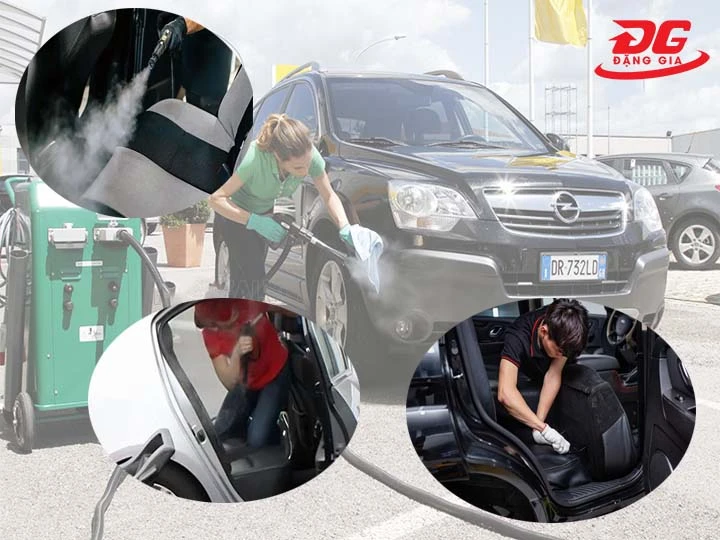 Máy rửa xe hơi nước nóng vệ sinh nội ngoại thất