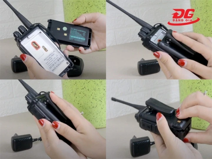 Sạc pin Bộ đàm cầm tay Motorola GP-950 Plus đúng cách