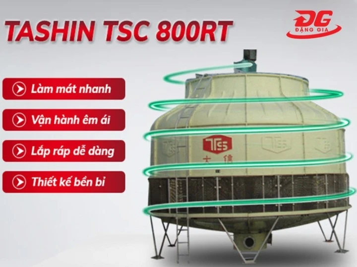 Tháp giải nhiệt TASHIN có thiết kế đẹp mắt dễ lắp đặt