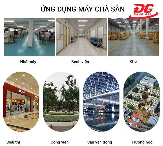 Ứng dụng máy đánh sàn đơn