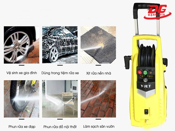 ứng dụng máy rửa xe V-Jet
