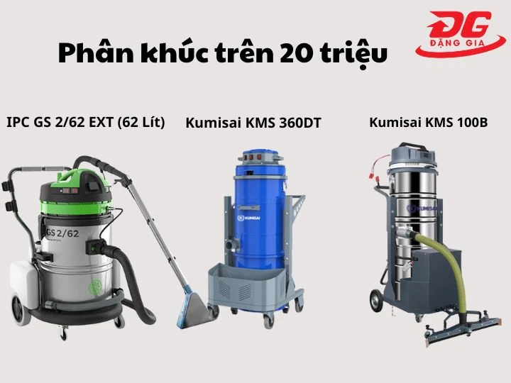 Máy hút bụi công nghiệp phân khúc trên 20 triệu