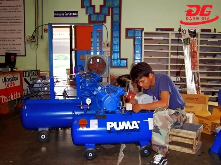 Linh kiện máy nén khí Puma cũ dễ tìm, dễ thay