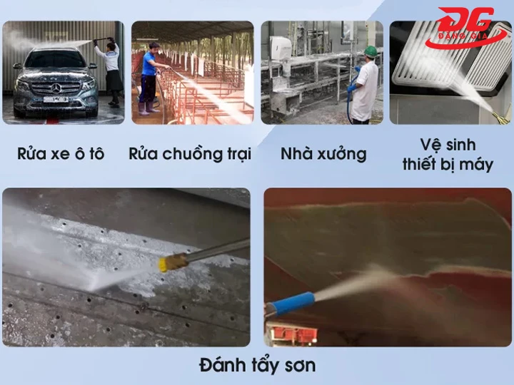 Ứng dụng máy rửa xe Lutian