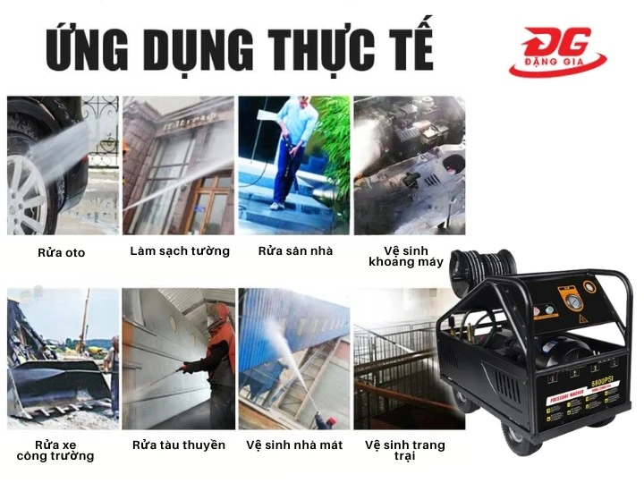 ứng dụng máy rửa xe Lutian 5800PSI - 11T4