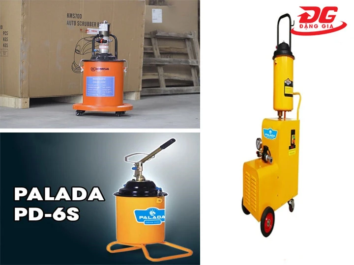 3 dòng máy bơm mỡ máy xúc