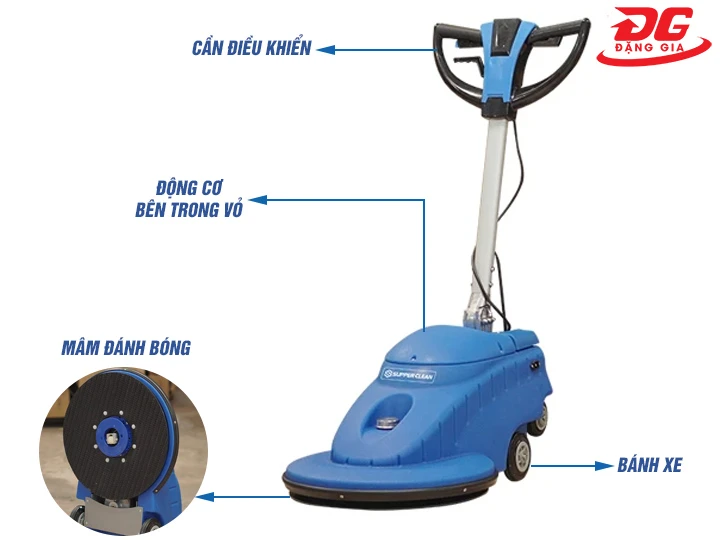 Cấu tạo máy đánh bóng sàn
