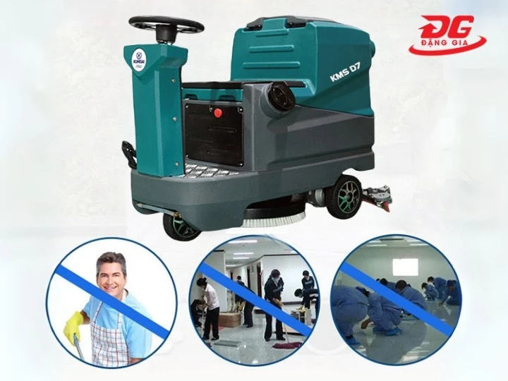 sử dụng máy chà sàn ngồi lái Kumisai KMS D7