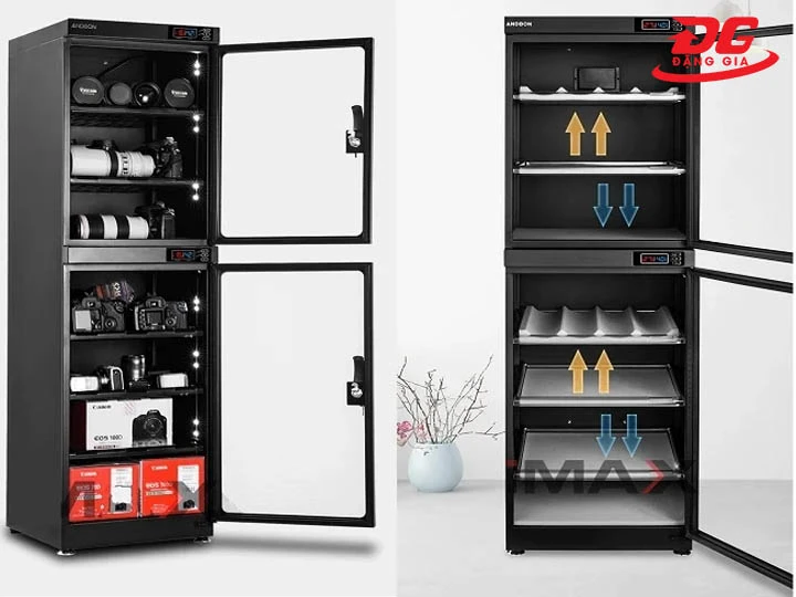 Tủ chống ẩm Andbon AD-180S hệ thống hút ẩm tốt