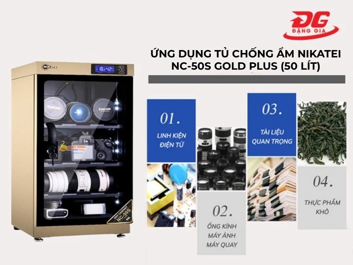 Ứng dụng tủ chống ẩm Nikatei NC-50S Gold Plus (50 lít)