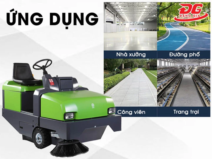 ứng dụng của xe quét rác ngồi lái