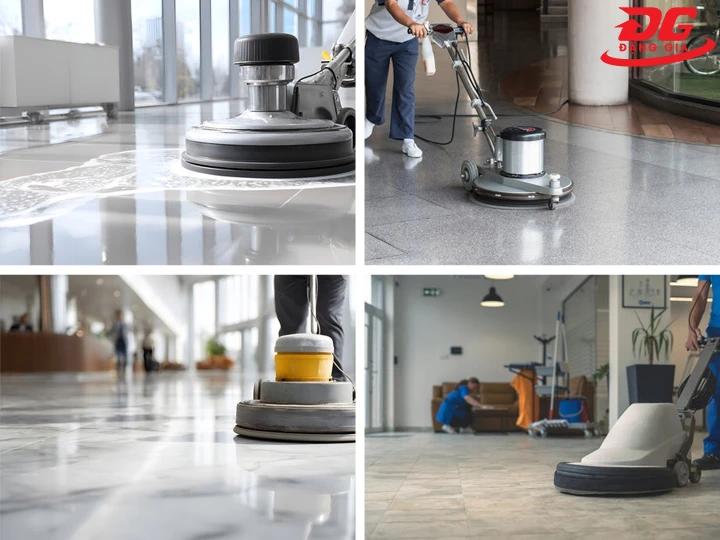 Ứng dụng máy đánh bóng sàn