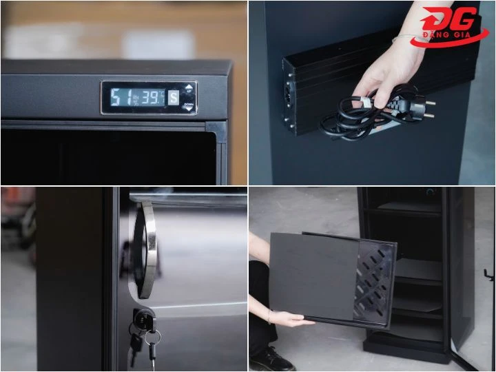 Tủ chống ẩm Kumisai DHC 120 có khay trượt dễ tháo