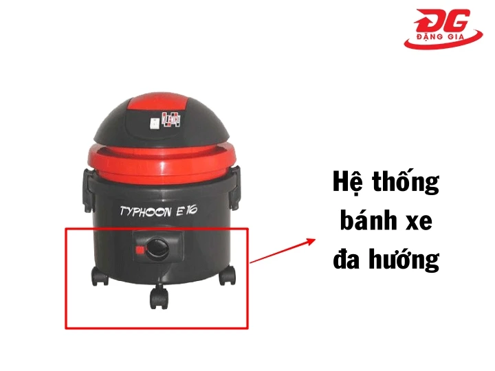 máy hút bụi Typhoon E16 dễ dàng di chuyển