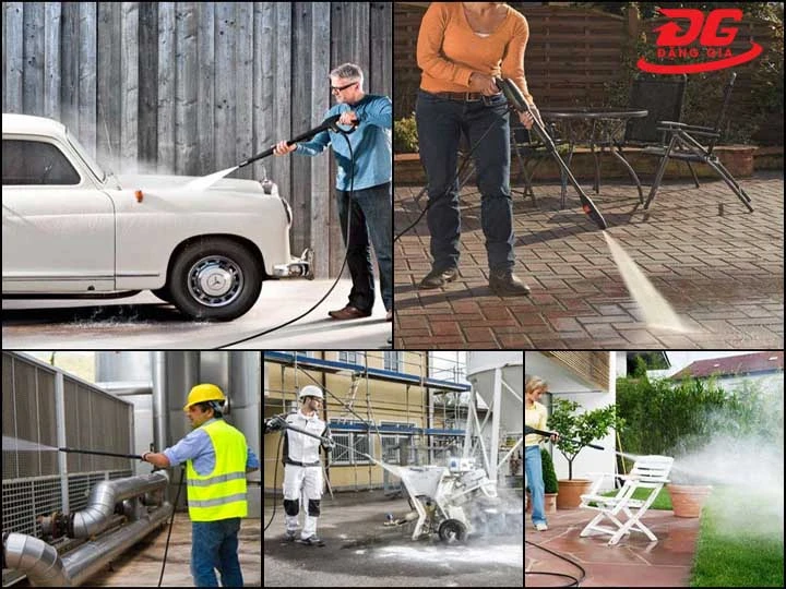 sử dụng máy rửa xe cao áp 1 pha cho mọi không gian