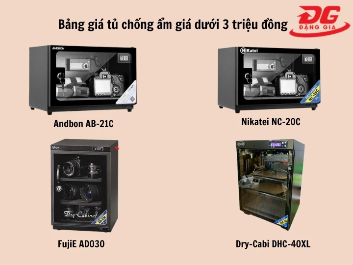Những tủ chống ẩm giá dưới 3 triệu đồng