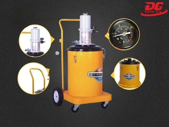 Máy bơm mỡ khí nén Kocu GZ-75B (45 lít) dễ dùng