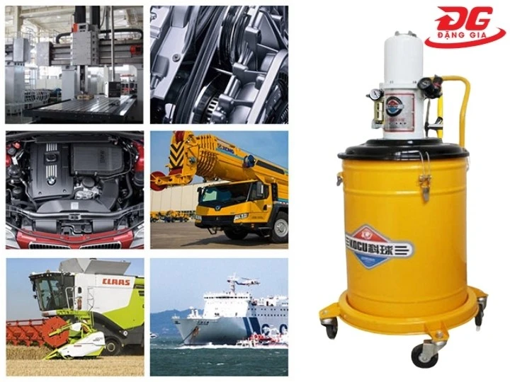 Ứng dụng máy bơm mỡ khí nén Kocu GZ-75B (45 lít)