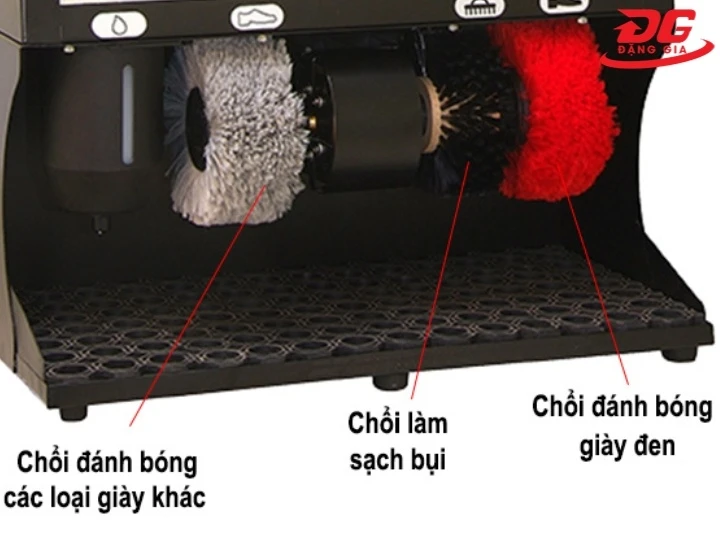 Máy đánh giày Silroad CX-1016B6A có 3 chổi đánh giày