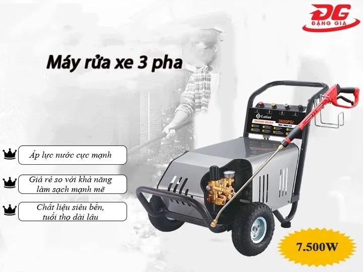 máy rửa xe 3 pha