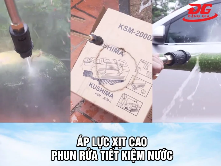 Máy rửa xe Kushima xịt mạnh mẽ