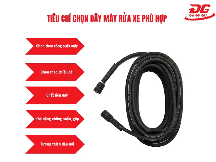 Cách lựa chọn dây máy rửa xe như thế nào phù hợp nhất