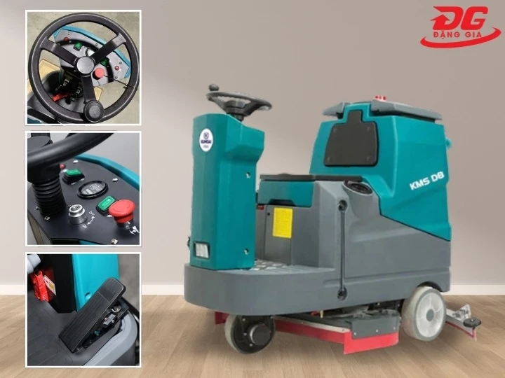 Máy chà sàn ngồi lái Kumisai KMS D8 thiết kế hiện đại