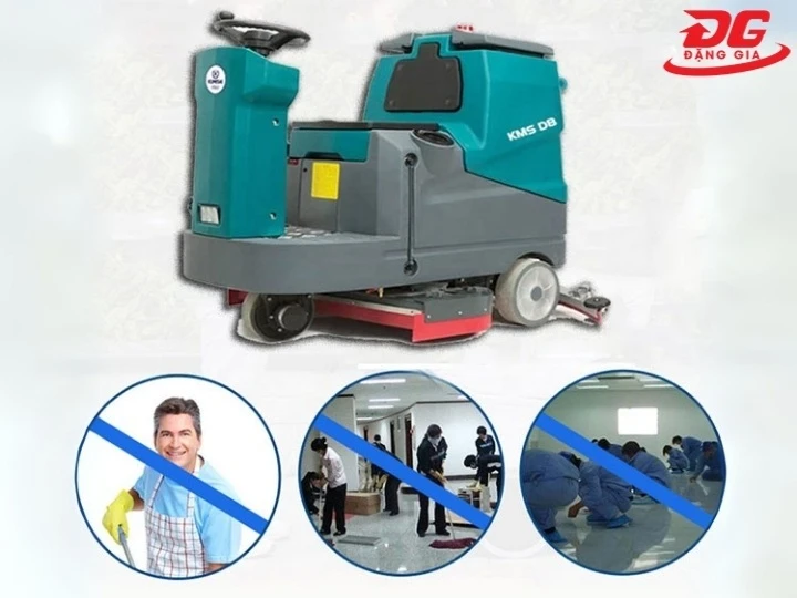 Máy chà sàn ngồi lái Kumisai KMS D8 vận hành ổn định