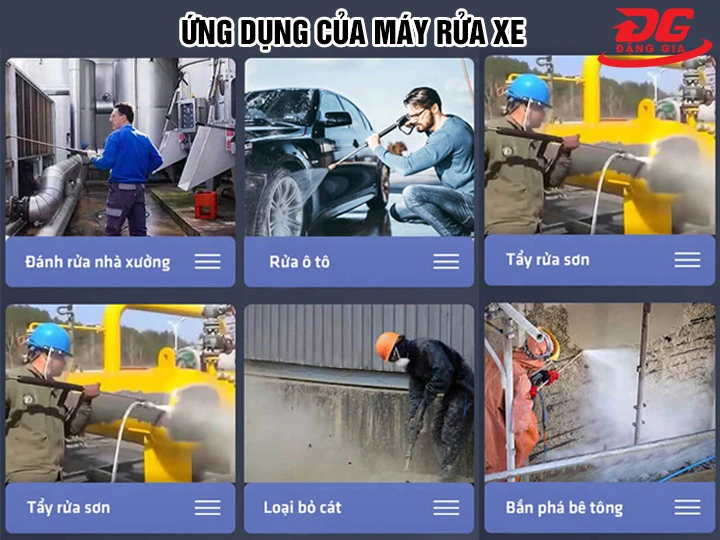 Ứng dụng máy rửa xe Bắc Ninh