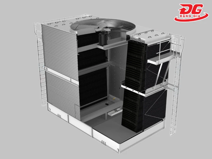 bên trong của tháp hạ nhiệt BAC