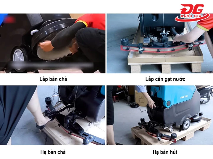 cách lắp máy chà sàn liên hợp Kumisai KMS 75E