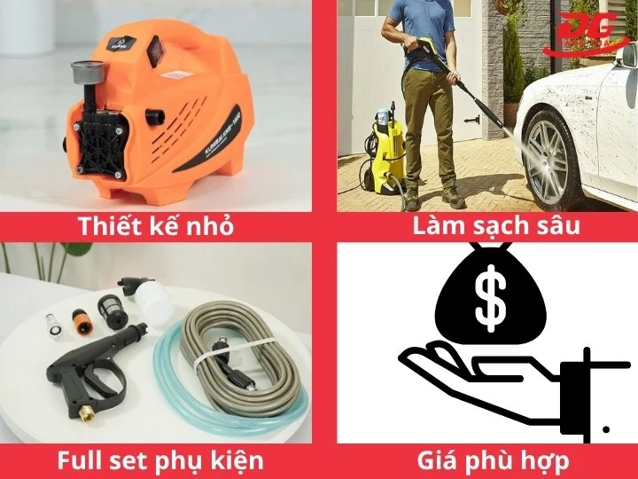 Điểm cộng máy rửa xe Kumisai